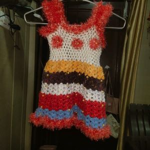 Handmade Wool kids Gown Dress