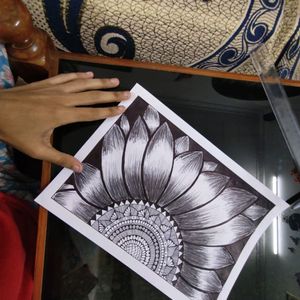 Mandala Sunflower Art