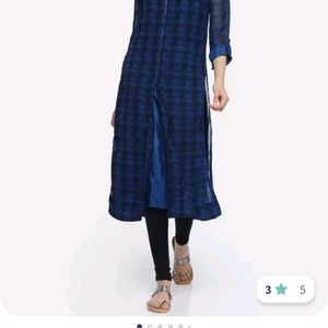 Branded Straight Zipper With Front Slit Kurti