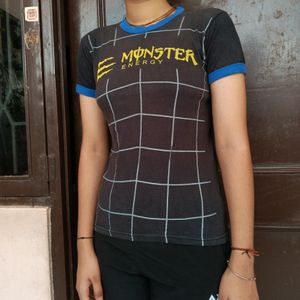 Black Slim Tshirt For Girls