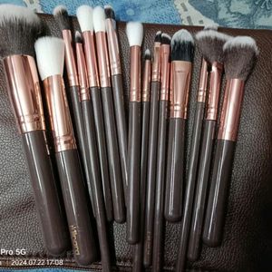 15 Makeup Brushes Set With Pouch