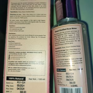 TNW Rose Water Face Toner Mist Makeup Remover