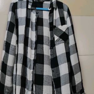 Black And White Checked tshirt