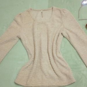 Cozy Winter Textured Sweater Polyester