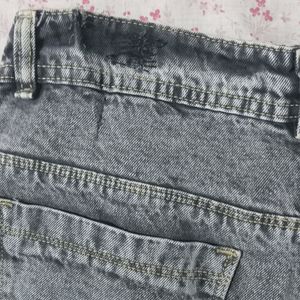 Grey Staight Cut Jeans