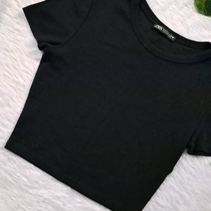 Zara Basic Crop Tee