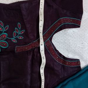 Tailor Made Embroidery Chudidar Suit With Dupatta