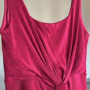 MAX women A-line Maroon Dress