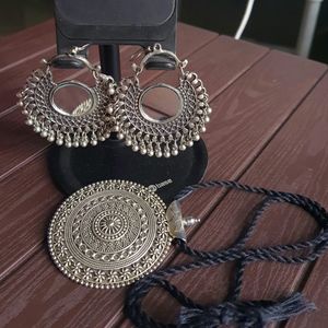 Balck Metal Combo Chandbali Set