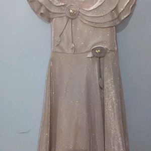 Glitter Gown For Girls With CanCan Shown In Pictur