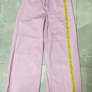 H&M Pink Wide Twill Trousers