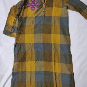 Embroidered Pure Cotton Kurta