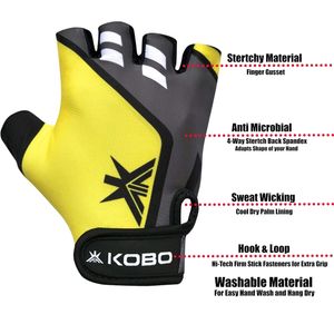 Kobo WTG-28-XL Weight Lifting Gym Gloves