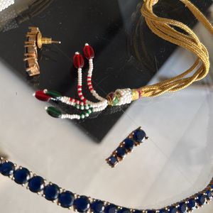 Blue Jewellery Set