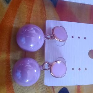 Red And Purple Earrings