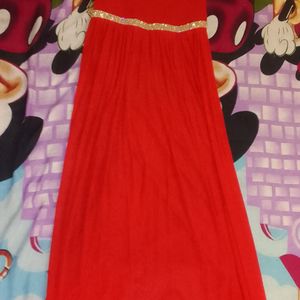 Red Partywear Gown