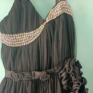 Black Net Dress For Girls..