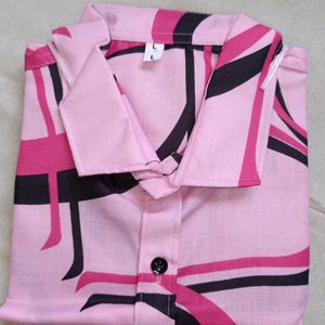 Printed Pink Coloured Shirt.