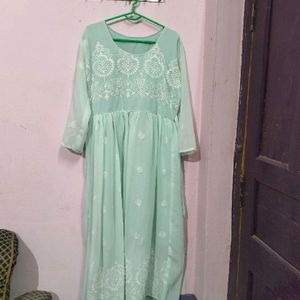 Chicken Kari Georgette Kurta Set