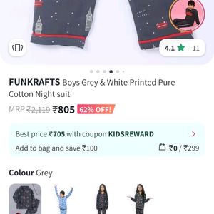 Kids Night Suit From Myntra