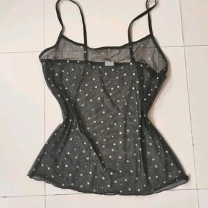 Starry Black Mesh Top🖤