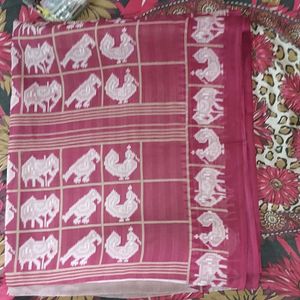 Bird Printed Saree