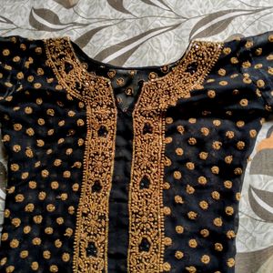 Black Heavy Kurta