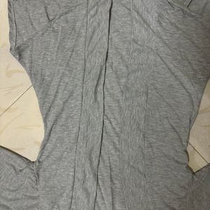 Grey Full Sleeve Jacket Top