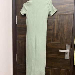 Green Straight Midi Dress