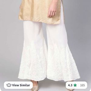 original chikankari sharara palazzo pants