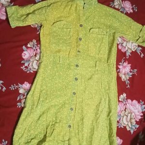 Green Shirt Type Frock