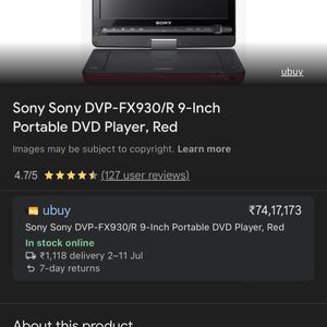 Sony DVP-FX980 9-Inch Portable DVD Player