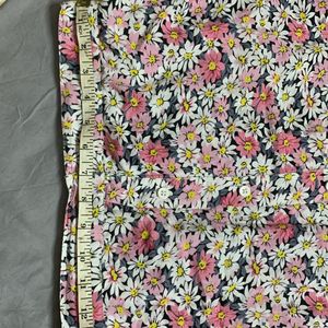 Printed Pink Cotton Skirt For Woman