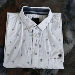 Printed White men's Shirt