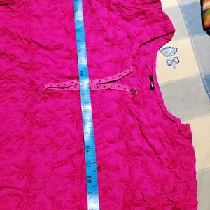 XXL Pink Emrodary kurta