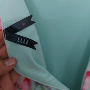 Cyan Color Dress By Elle