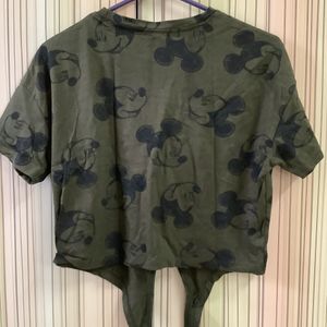 Olive Crop Top