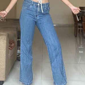 Blue Wide Leg Jeans