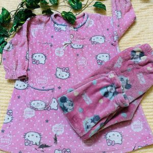 Combo baby girl, hello Kitty night suit