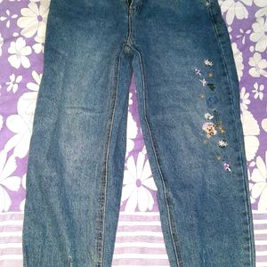 Teenie Weenie Teddy Bear Applique Denim Jeans