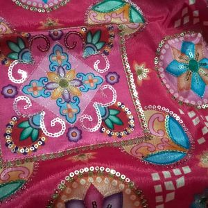 Pink Colour Lehnga Material