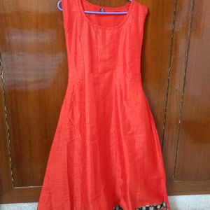 Beautiful orange Anarkali Kurta