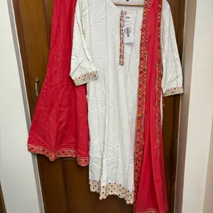 🆕3pc Cotton Sharara Suit Set With Dupatta