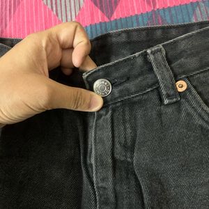 Charcoal Black Monki Mom Jean