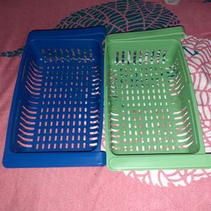 Sliding Fridge Basket Tray Organizer Storage Box 2