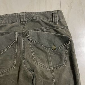 Olive Green Trendy Baggy jeans women y2k