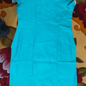 Sea Green Color Full Cotton Dress....