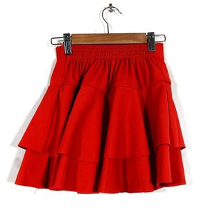 Bright Red Skirt With Shorts (Girls)