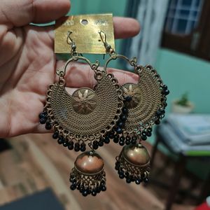 Black- Golden Earrings