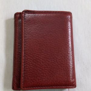 GENUINE PURE LEATHER TRI - FOLD,  MULTIPLE SPACE